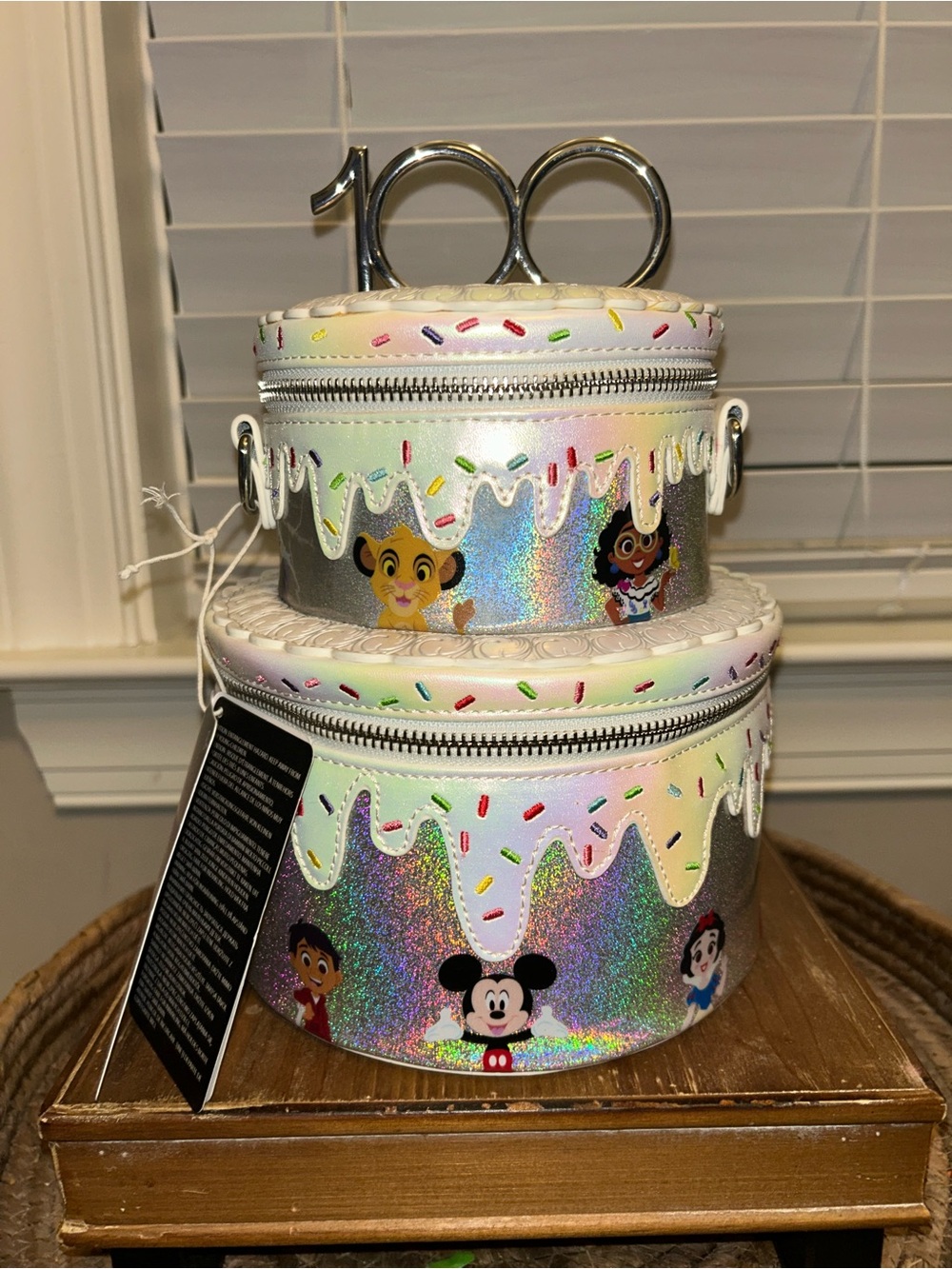Disney 100 Loungefly Holographic Cake Crossbody